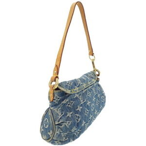 Louis Vuitton Denim Pleaty Semi Monogram Bag Shoulder